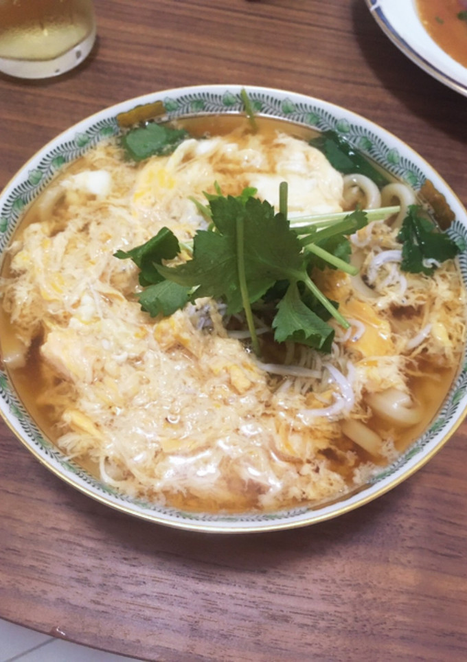 しらすと三ツ葉の玉子とじうどん-レシピのメイン写真