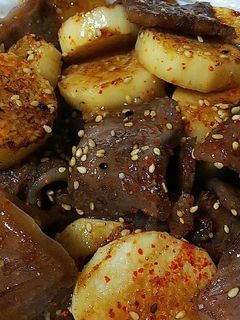 牛肉と山芋の炒め物-レシピのメイン写真