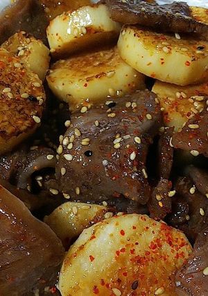 牛肉と山芋の炒め物-レシピのメイン写真