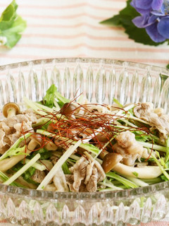 牛肉と水菜、しめじのエスニックサラダ♬-レシピのメイン写真