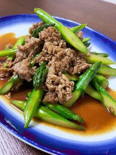 簡単☆牛肉とアスパラのオイスター炒め-レシピのメイン写真