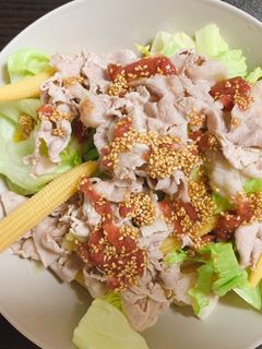 簡単◎梅ドレッシングの豚しゃぶ-レシピのメイン写真