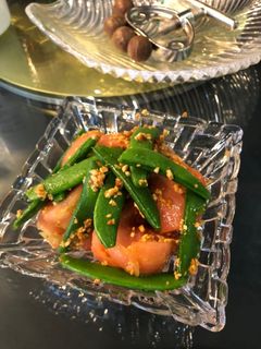 スナップえんどうとトマトのピーナッツ和え-レシピのメイン写真