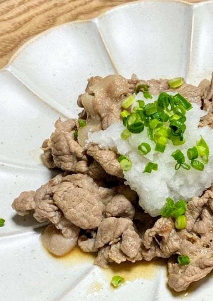 レンジで簡単☆豚肉の梅おろし和え☆-レシピのメイン写真