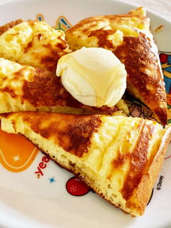 ホットケーキ(パンケーキ)の切り方-レシピのメイン写真