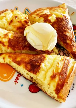 ホットケーキ(パンケーキ)の切り方-レシピのメイン写真