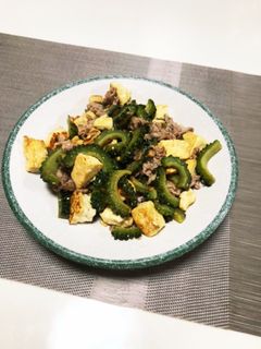 豆腐とゴーヤ炒め(YABのレシピ帳)-レシピのメイン写真