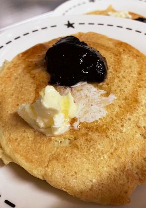 ヘルシー　オートミール パンケーキ！-レシピのメイン写真