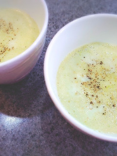 鍋不要☆レンジで!アスパラの冷製スープ-レシピのメイン写真