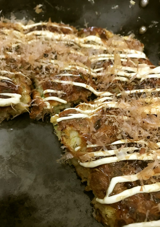 手軽に本気の海鮮お好み焼き市販ＭＩＸ使用-レシピのメイン写真