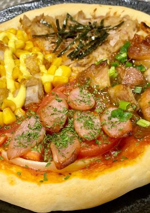 簡単！ 生地から作るミックスピザ-レシピのメイン写真