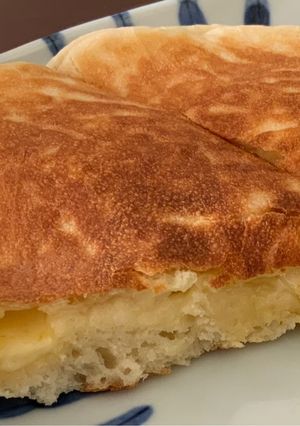 超ふわふわ‼️のナン♪朝ごはんにもぴったり🥣-レシピのメイン写真