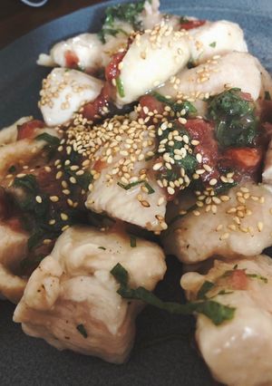 簡単さっぱり鶏水晶の梅肉和え-レシピのメイン写真