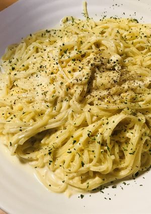 マスカルポーネの全卵カルボナーラ風パスタ-レシピのメイン写真