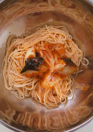 韓国☆混ぜるだけビビンミョン〜素麺で3分-レシピのメイン写真