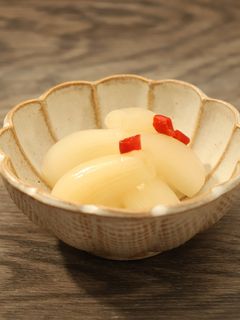 シャキシャキ!らっきょうの甘酢漬け-レシピのメイン写真