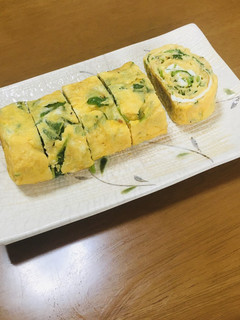 三つ葉とアミエビの卵焼き-レシピのメイン写真