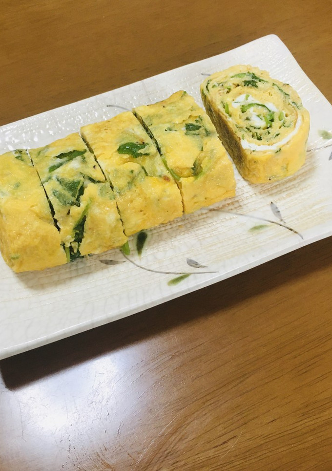 三つ葉とアミエビの卵焼き-レシピのメイン写真