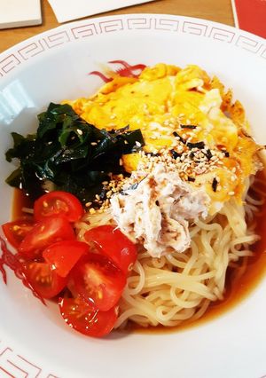 冷やし中華(ツナマヨ乗せ)-レシピのメイン写真