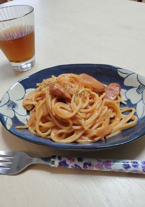 トマトジュースで★トマトクリームパスタ-レシピのメイン写真