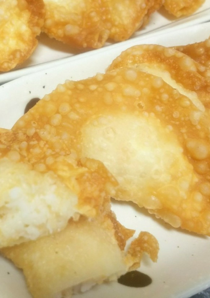 餃子の皮で白はんぺん小えびマヨ和え揚げ-レシピのメイン写真