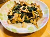 簡単♪舞茸と豚ほうれん草のオイスター炒め