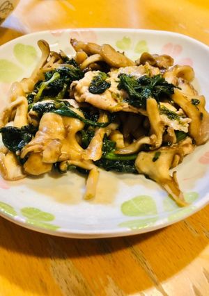 簡単♪舞茸と豚ほうれん草のオイスター炒め-レシピのメイン写真