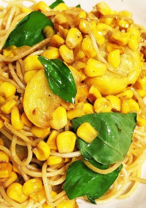 ズッキーニとコーンのパスタ-レシピのメイン写真
