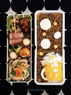 ビールでお疲れ!そぼろ弁当-レシピのメイン写真