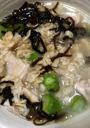 塩昆部長でオートミール粥-レシピのメイン写真
