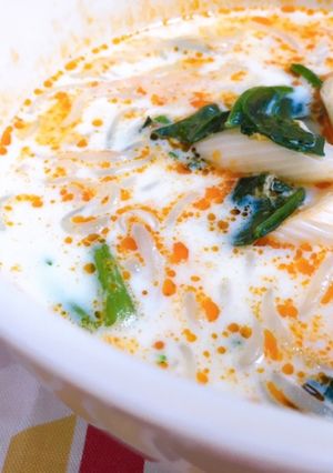 レンジで簡単!!豆乳ピリ辛ラーメン風-レシピのメイン写真