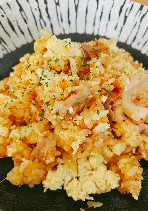 【ダイエット飯】炊飯器de豚キムチ炒飯☆-レシピのメイン写真
