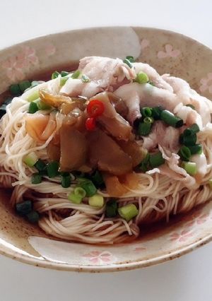 一石二鳥の豚しゃぶソーメン-レシピのメイン写真