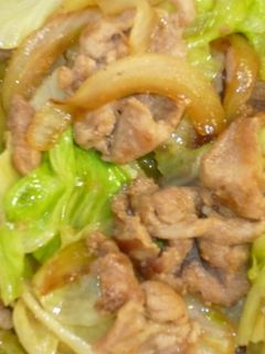 たーっぷりレタス入り豚の生姜焼き-レシピのメイン写真