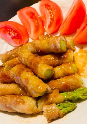 めちゃうま！アスパラ豚バラ巻の照り焼き☆-レシピのメイン写真