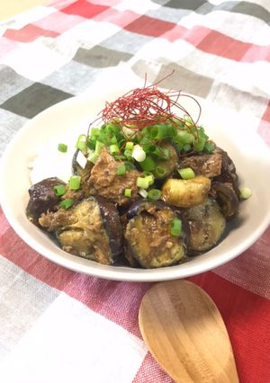 調味不要♪茄子さば味噌ごはん-レシピのメイン写真