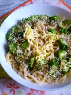生オクラ&おじゃこの冷やしうどん-レシピのメイン写真