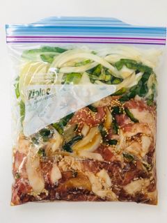 【下味冷凍】豚肉のゴマ照り焼き-レシピのメイン写真