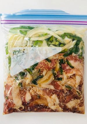 【下味冷凍】豚肉のゴマ照り焼き-レシピのメイン写真