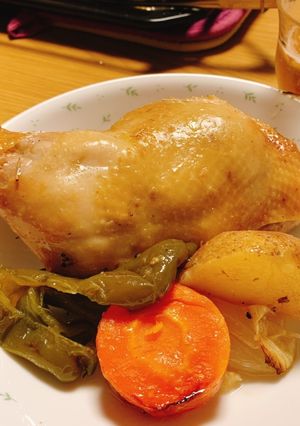 若鶏骨付きモモ肉でローストチキン-レシピのメイン写真