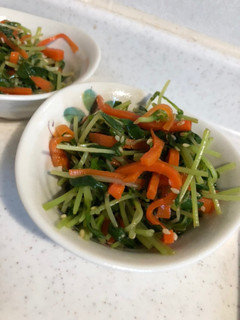 人参と豆苗の簡単ナムル-レシピのメイン写真