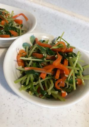 人参と豆苗の簡単ナムル-レシピのメイン写真