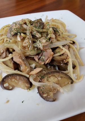 ポン酢でパスタ　☆茄子、ツナ、ベーコン☆-レシピのメイン写真