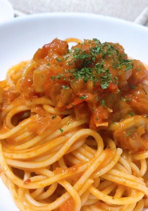 シーフードトマトクリームパスタ-レシピのメイン写真