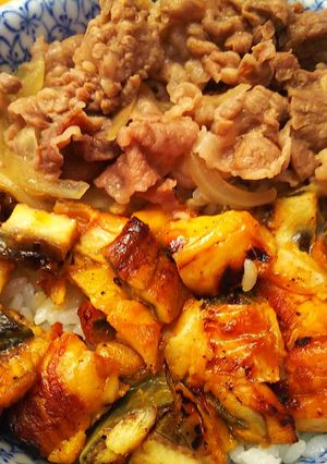 簡単美味・鰻牛丼-レシピのメイン写真
