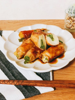 ごま油香る♫いんげんとジャガイモの肉巻き-レシピのメイン写真