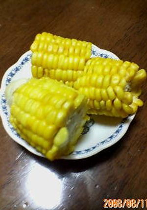 ゆでトウモロコシを簡単に-レシピのメイン写真
