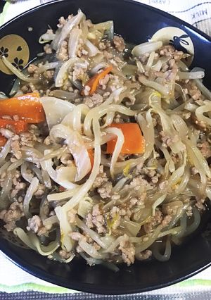もやしとひき肉のあんかけ風炒め-レシピのメイン写真