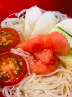 さっぱり鶏ガラの冷やしそうめん-レシピのメイン写真