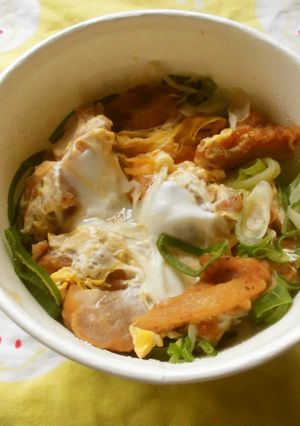 冷凍から揚げで簡単！から揚げとじ丼♪-レシピのメイン写真